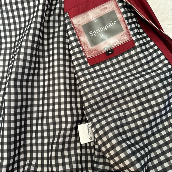 Bomber Style Red Jacket Size Large - Picture 5 of 6